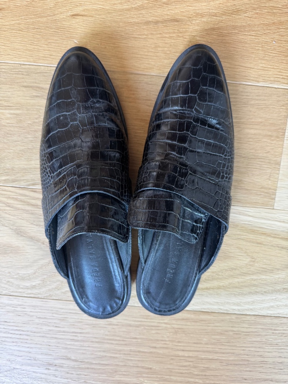 Freda Salvador Croc Mules Size 8